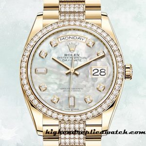 High End Replica Rolex Day-Date Men's m128348rbr-0017 Rolex Calibre 2836