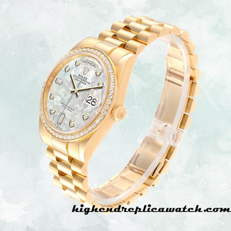 High End Replica Rolex Day-Date m128348rbr-0017 Rolex Calibre 2836/2813 Men's Automatic - Image 3
