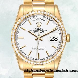 High End Replica Rolex Day-Date Rolex Calibre 2836/2813 m128348rbr-0047 Men's 12mm