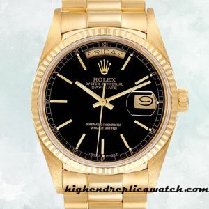 High End Replica Rolex Day-Date Rolex Calibre 2836/2813 18038 Men's Gold-tone 12mm