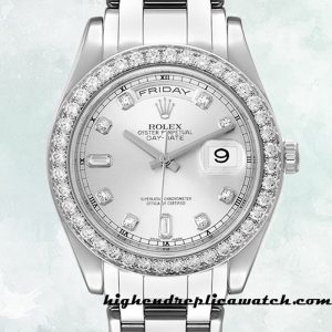 High End Replica Rolex Pearlmaster Rolex Calibre 2836/2813 18946 Unisex Silver Dial Silver-tone