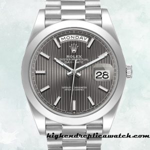 High End Replica Rolex Day-Date Men's m228206-0011 Rolex Calibre 2836/2813 Silver-tone