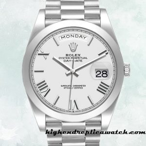 High End Replica Rolex Day-Date Men's m228206-0028 Rolex Calibre 2836/2813 Silver-tone