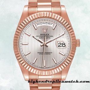 High End Replica Rolex Day-Date m228235-0005 Men's Rolex Calibre 2836/2813 15mm Rose Gold-tone