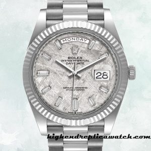 High End Replica Rolex Day-Date m228236-0011 Men's Rolex Calibre 2836/2813 Silver-tone