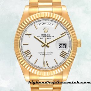 High End Replica Rolex Day-Date Rolex Calibre 2836/2813 m228238-0042 Men's Gold-tone