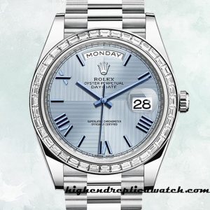 High End Replica Rolex Day-Date Men's m228396tbr-0004 Rolex Calibre 2836 Blue Dial