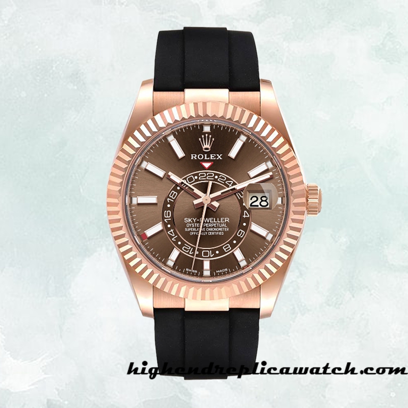 High End Replica Rolex Sky-Dweller m326235-0005 Men's Rolex Calibre 9015/Mingzhu Engine Automatic Hands and Markers - Image 2