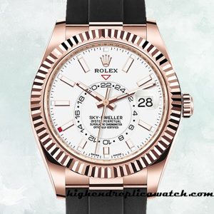 High End Replica Rolex Sky-Dweller m326235-0004 Men's Rolex Calibre 9015/Mingzhu Engine White Dial