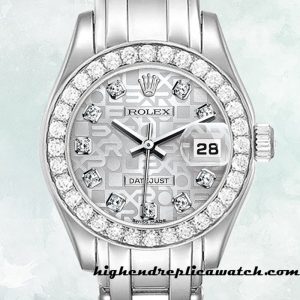 High End Replica Rolex Pearlmaster Rolex Calibre 2813 Ladies 80299-0073 Silver-tone