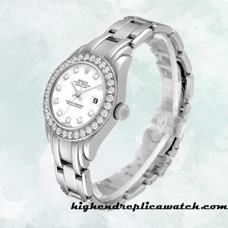 High End Replica Rolex Pearlmaster Ladies 80299 Rolex Calibre 2813 Around 18mm - Image 3