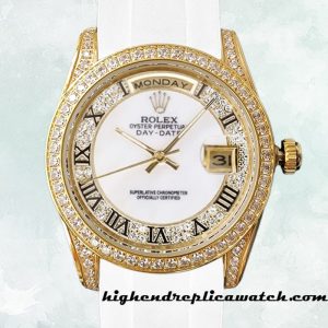 High End Replica Rolex Day-Date 118388 Rolex Calibre 2813 Men's White-tone Hands