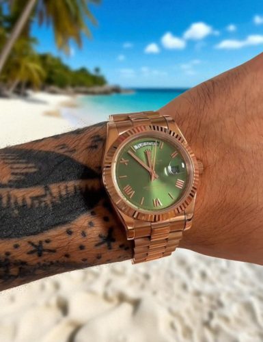 High End Replica Rolex Day-date m228235-0025 Men's Rolex Calibre 2836/2813 Green Dial photo review