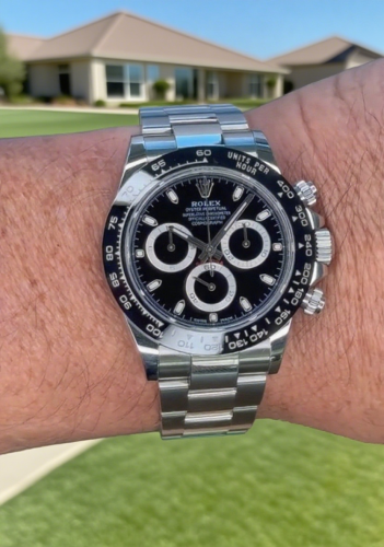 High End Replica Rolex Daytona m116500ln-0002 Men's Rolex Calibre 7750/Mingzhu Engine Silver-tone Black Dial photo review
