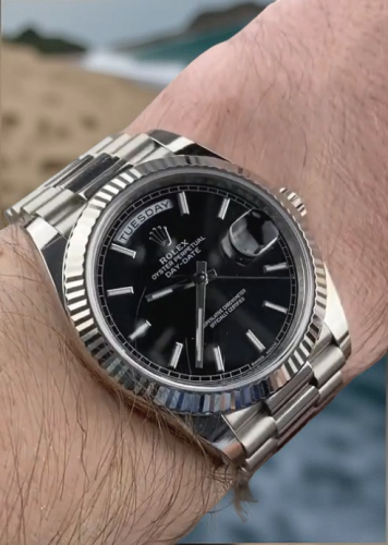 High End Replica Rolex Day-Date m228236-0004 Rolex Calibre 2836/2813 Men's Black Dial Automatic photo review