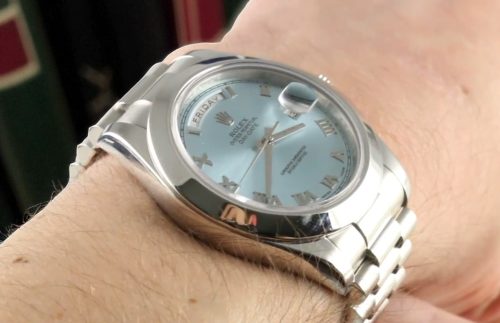 High End Replica Rolex Day-Date m228206-0044 Rolex Calibre 2836/2813 Men's Ice Blue Dial photo review