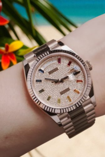 High End Replica Rolex Day-Date Rolex Calibre 2836/2813 Men's m128235-0039 Rose Gold-tone 12mm photo review