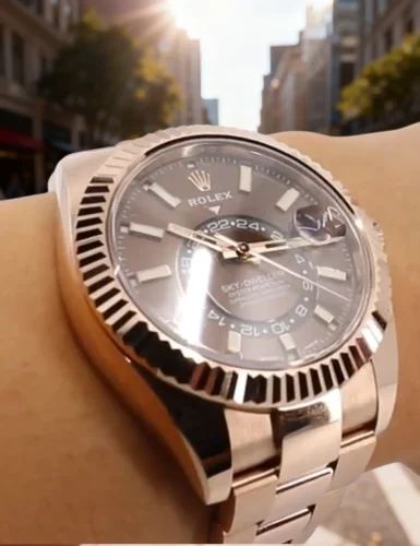 High End Replica Rolex Sky-dweller Men's 326935BRAO Rolex Calibre 9015/Mingzhu Engine 15mm photo review