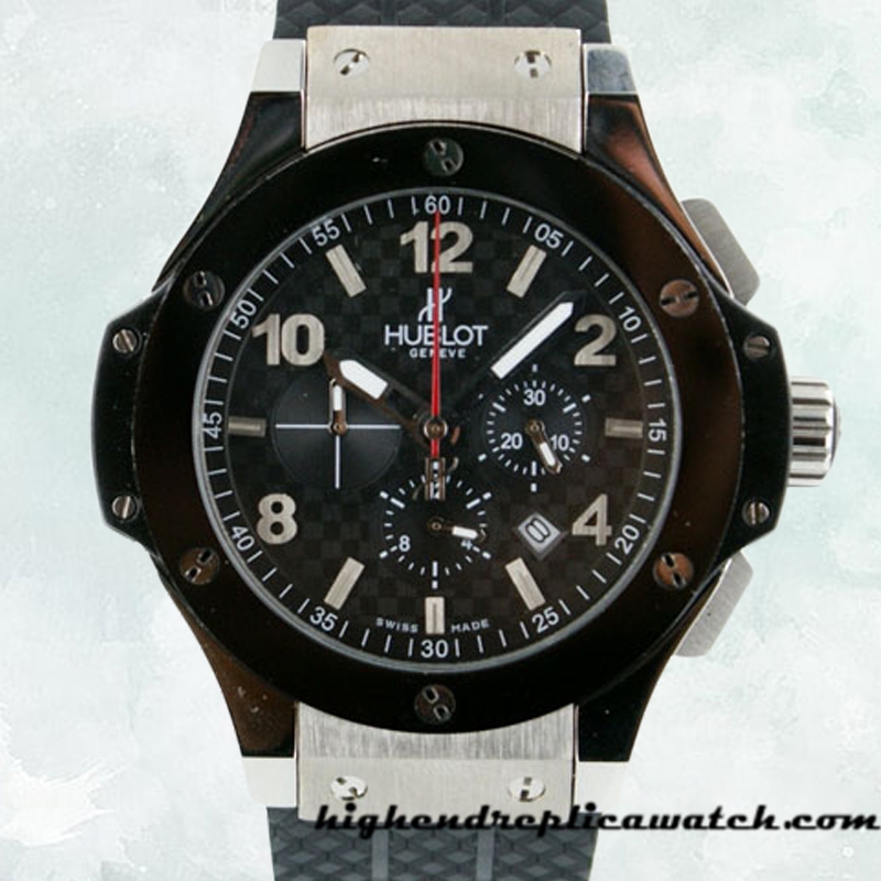 High End Replica Hublot Big Bang Men's 301.SB.131.RX 44mm Black Dial Silver-tone