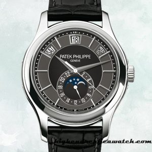 High End Replica Patek Philippe Complications Men 5205G-010 40mm Leather Strap Automatic
