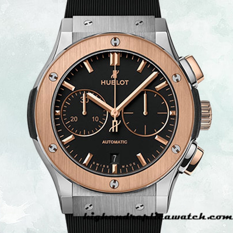 High End Replica Hublot Classic Fusion 45mm 521.NO.1181.RX Men's Black Dial Silver-tone