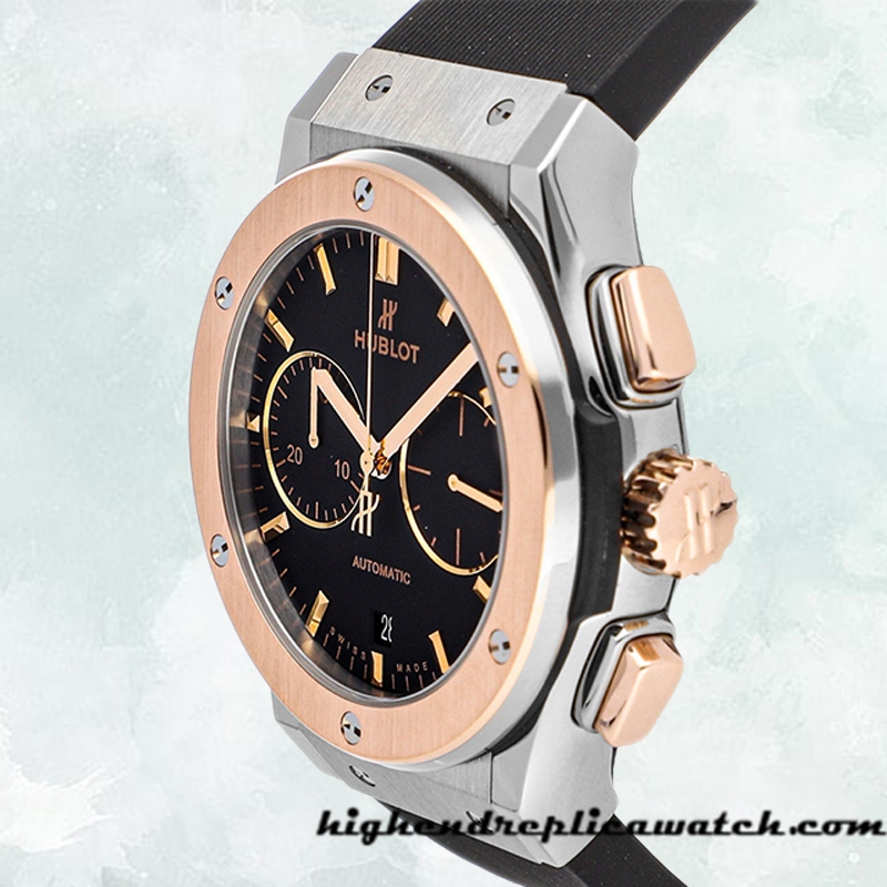 High End Replica Hublot Classic Fusion 45mm 521.NO.1181.RX Men's Black Dial Silver-tone - Image 3