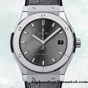 High End Replica Hublot Classic Fusion 565.NX.7071.LR 43mm/42mm/45mm Men's Leather Strap Silver-tone