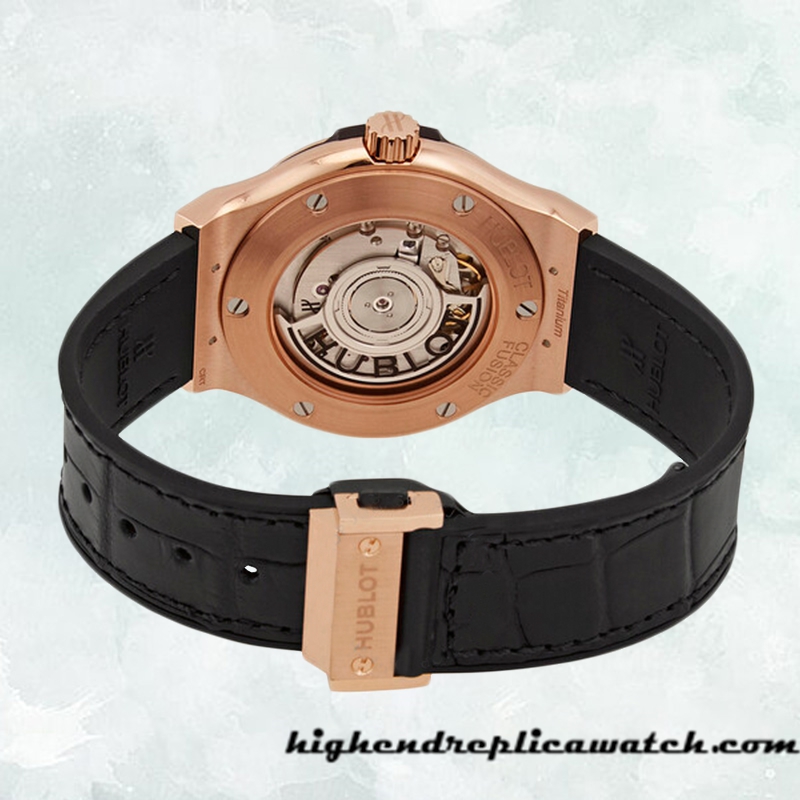 High End Replica Hublot Classic Fusion 33mm Ladies 565.OX.1480.LR.1604 Leather Strap - Image 4