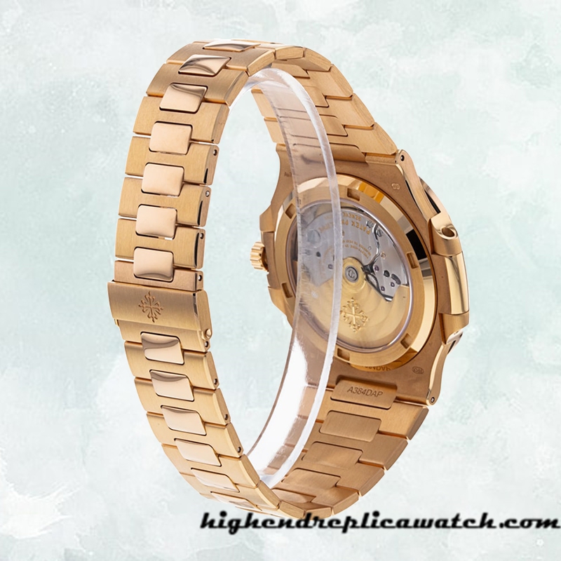 High End Replica Patek Philippe Nautilus 40mm Men 5711R-001 Rose Gold-tone Bracelet - Image 4