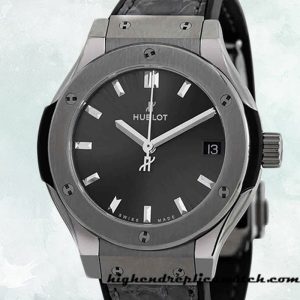 High End Replica Hublot Classic Fusion 43mm 581.NX.7071.LR Men's Leather Strap Automatic