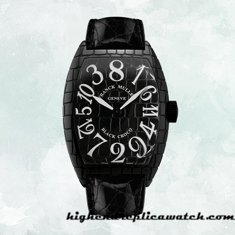 High End Replica Franck Muller Croco Men's 8880 CH BLK CRO 40mm Automatic Black-tone - Image 2