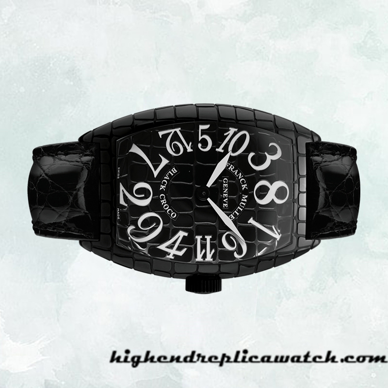 High End Replica Franck Muller Croco Men's 8880 CH BLK CRO 40mm Automatic Black-tone - Image 3