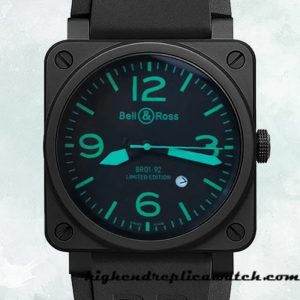 High End Replica Bell&Ross Instruments 42mm Automatic Black Dial BR01-92 Men's