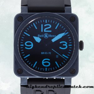 High End Replica Bell&Ross Instruments Automatic BR03-92 42mm Men's Blue Dial