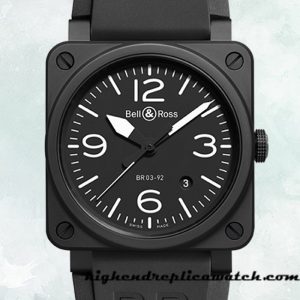 High End Replica Bell&Ross Instruments Black Dial Men's BR03-92 42mm Automatic