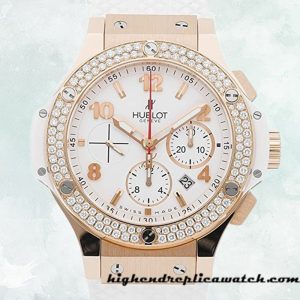 High End Replica Hublot Big Bang 44mm Men's 301.PE.230.RW.114 Rubber Band White Dial
