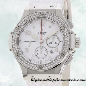 High End Replica Hublot Big Bang 301.SE.230.RW.114 44mm Men Silver-tone White Dial