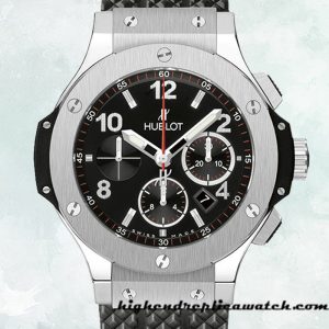 High End Replica Hublot Big Bang 44mm Men 301.SX.130.RX Black Dial Rubber Band