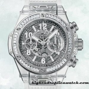 High End Replica Hublot Big Bang Men's 45mm 411.JX.4802.RT.1904 Rubber Band Transparent