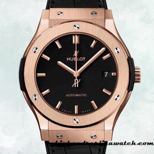 High End Replica Hublot Classic Fusion 43mm Men's 542.OX.1181.LR Rose Gold-tone Leather Strap