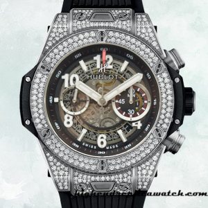 High End Replica Hublot Big Bang 411.NX.1170.RX.1704 44mm Men Skeleton Dial Diamonds