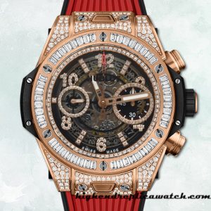 High End Replica Hublot Big Bang 44mm Men 411.OX.1180.RX.0904-001 Skeleton Dial Rubber Band