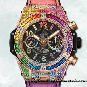 High End Replica Hublot Big Bang 411.OX.9910.LR.0999 44mm Men Diamonds