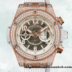 High End Replica Hublot Big Bang 441.OE.2010.RW.1704 44mm Men White Dial Diamonds