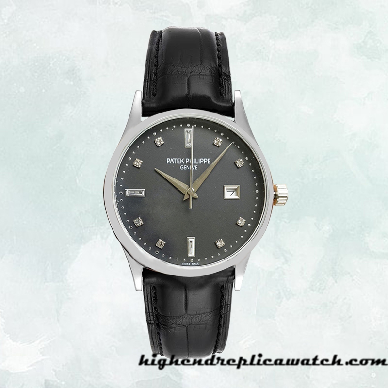 High End Replica Patek Philippe Calatrava 40mm Men's 5297G-001 Leather Strap Automatic - Image 2
