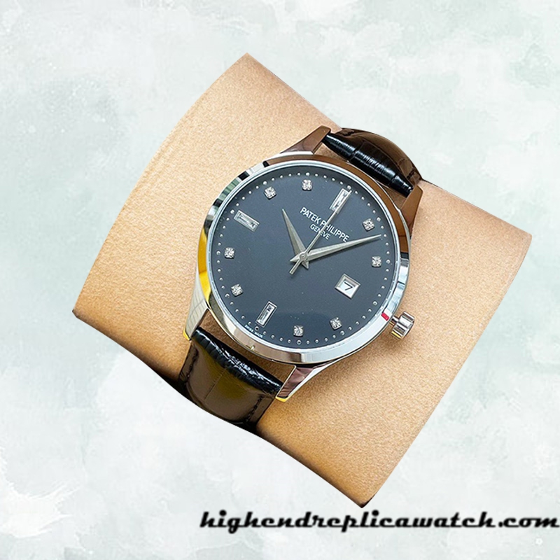 High End Replica Patek Philippe Calatrava 40mm Men's 5297G-001 Leather Strap Automatic - Image 3