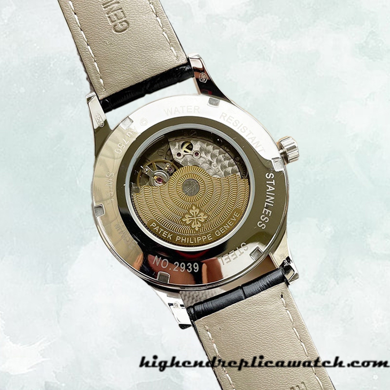 High End Replica Patek Philippe Calatrava 40mm Men's 5297G-001 Leather Strap Automatic - Image 4