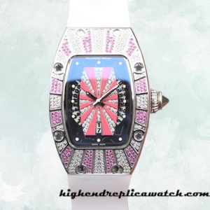 High End Replica Richard Mille RM007 RM007-001 Around 31*46mm Ladies Silver Mechanical
