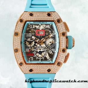 High End Replica Richard Mille RM011 Men RM011-019 Around 45mm Diamond Bezel