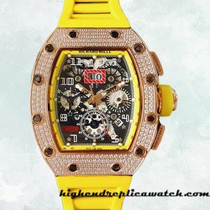High End Replica Richard Mille RM011 Around 45mm RM011-020 Men Rubber Band Mechanical